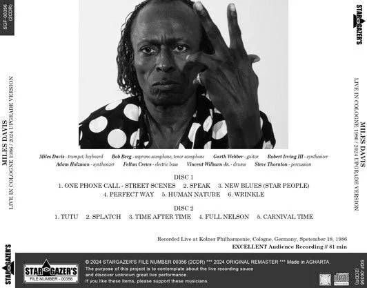 MILES DAVIS / VERSIÓN ACTUALIZADA 2024 EN VIVO EN COLONIA 1986 (2 CD)