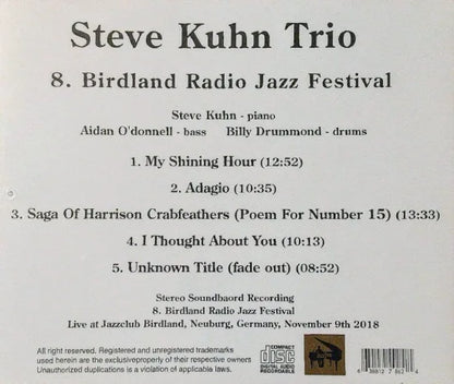 Trío Steve Kuhn / 8.º Festival de Jazz de Radio Birdland MESA DE SONIDO ESTÉREO (1 CD)