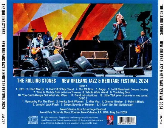 THE ROLLING STONES / Festival de Jazz y Patrimonio de Nueva Orleans 2024 (2CDR)