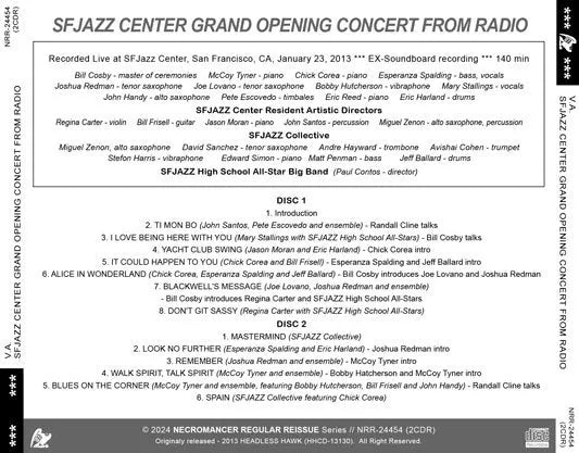 CONCIERTO DE APERTURA DEL VA/SFJAZZ CENTER DESDE LA RADIO (2CDR)