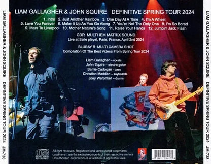 LIAM GALLAGHER & JOHN SQUIRE / DEFINITIVE SPRING TOUR 2024 (1CDR+1BDR)