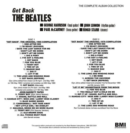 THE BEATLES / GET BACK THE COMPLETE ALBUM COLLECTION (3CD)