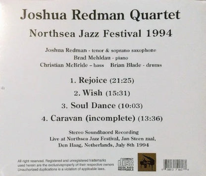 Cuarteto Joshua Redman / Festival de Jazz de Northsea 1994 SONIDO ESTÉREO (1 CD)