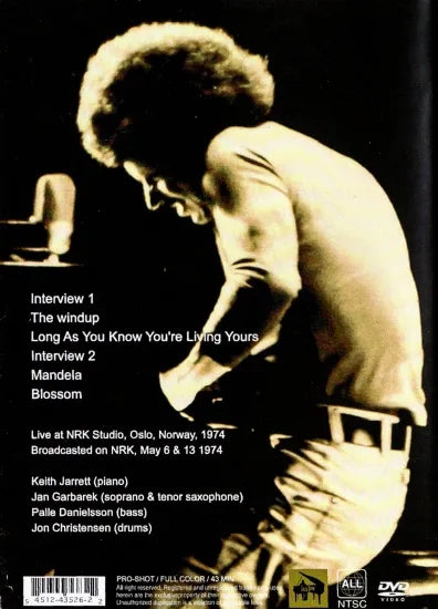 KEITH JARRETT / en NRK Studio 1974 A todo color (1 DVDR)