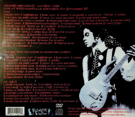 Prince / Livesexy Edizione giapponese trasmessa (1DVDR+2CDR)