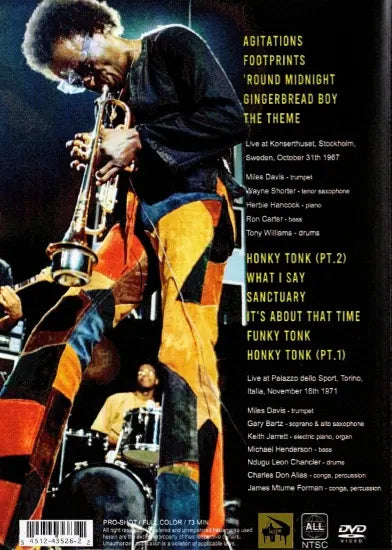 MILES DAVIS / ESTOCOLMO 1967 TURÍN 1971 VERSIÓN A TODO COLOR (1 DVDR)