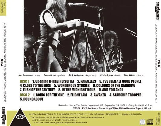 SÍ / EL LEGENDARIO MIKE MILLARD CINTA SEGUNDA NOCHE EN EL FORUM 1977 (2CDR)