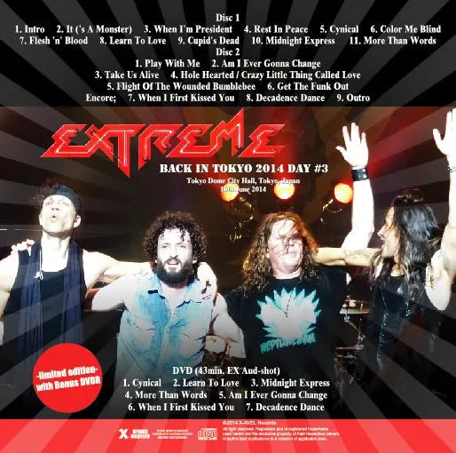 EXTREME / Back In Tokyo 2014 Day #3 Limited Edition Live in Japan 2014 (2CDR+1DVDR)
