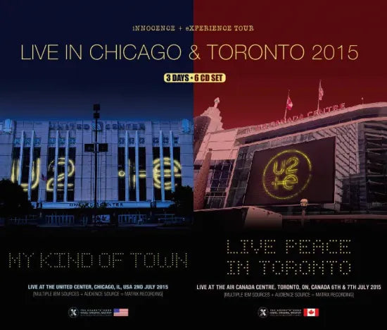 U2 / iNNOCENCE + eXPERIENCE Tour Live in Chicago & Toronto 2015 (6CD)
