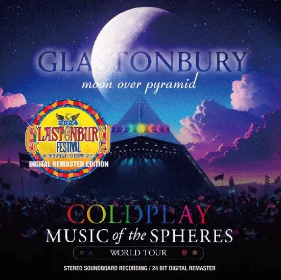 COLDPLAY / Moon Over Pyramid Festival de Glastonbury 2024 Edición remasterizada digital SONIDO ESTÉREO (2 CD + 1 BDR)