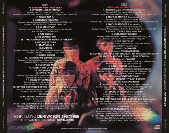 PINK FLOYD / DERIVATION 1967/1968 THE ULTIMATE BBC COLLECTION I (2CD)