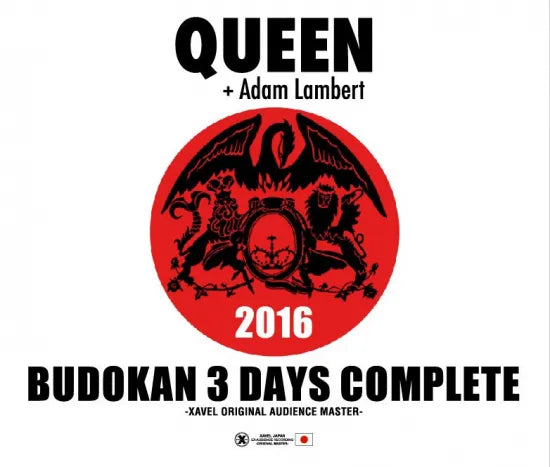 Queen + Adam Lambert / Budokan 2016 3 días completo XAVEL Original Audience Master (6CDR)