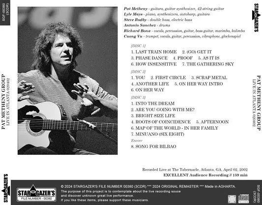 PAT METHENY GROUP / DAL VIVO AD ATLANTA 020402 (3CDR)