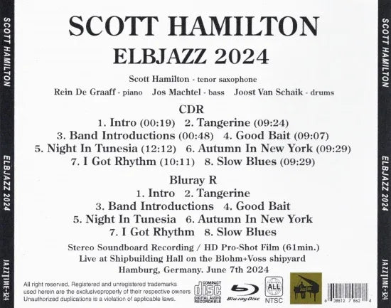 SCOTT HAMILTON / ELBJAZZ 2024 SONIDO ESTÉREO (1 CD)