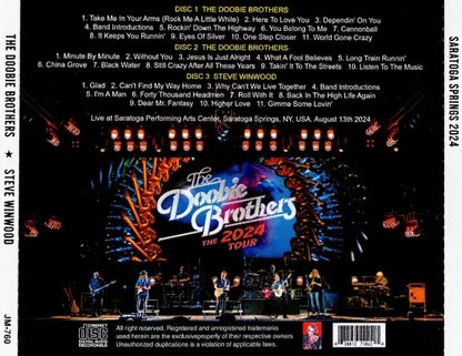 THE DOOBIE BROTHERS/STEVE WINWOOD / SARATOGA SPRINGS 2024 (3CDR)