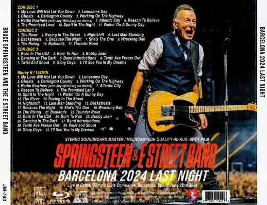 BRUCE SPRINGSTEEN &amp; THE E STREET BAND / BARCELONA 2024 ÚLTIMA NOCHE ESTÉREO SBD (3CDR+1BDR)