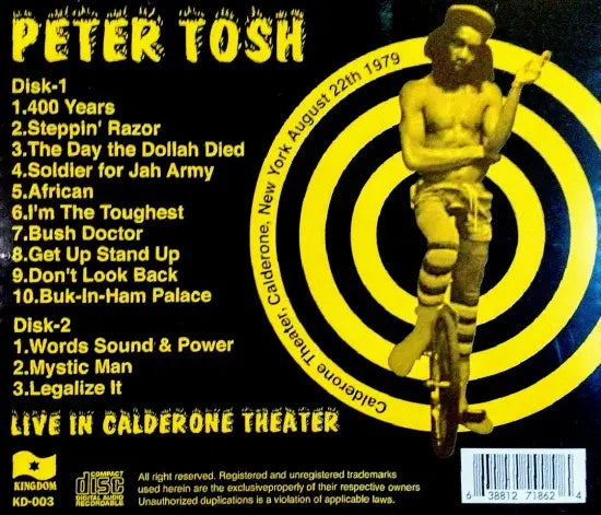Peter Tosh / New York 1979 SOUNDBOARD (1CDR)