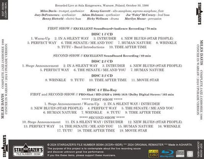 MILES DAVIS / JAZZ JAMBOREE 1988 CONCIERTO COMPLETO EN VARSOVIA 2024 VERSIÓN ACTUALIZADA (3 CD + 1 BDR)