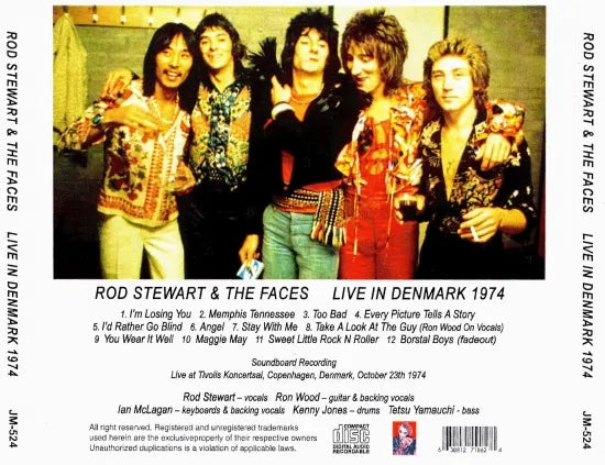 ROD STEWART & THE FACES / LIVE IN DENMARK 1974 SOUNDBOARD (1CDR)
