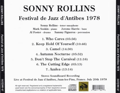 SONNY ROLLINS / Festival de Jazz de Antibes 1978 CAJA DE SONIDO ESTÉREO (1 CDR)