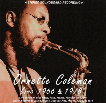 Ornette Coleman / En vivo 1966/1978 TABLERO DE SONIDO ESTÉREO (2 CD)