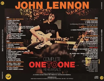 JOHN LENNON / COMPLETE ONE TO ONE REHEARSALS NEW REMASTER EDITION (3CD)
