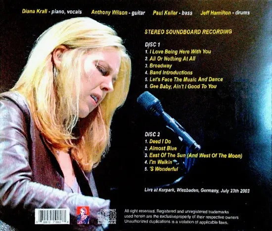 Diana Krall / Germany 2003 STEREO SOUNDBOARD (2CDR)