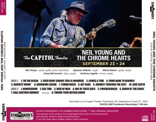 NEIL YOUNG Y THE CHROME HEARTS / EN DIRECTO EN EL TEATRO CAPITOL 2024 (2CDR)