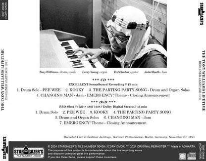 TONY WILLIAMS LIFETIME / BERLINER JAZZTAGE 1971 (1 CD + 1 DVD)