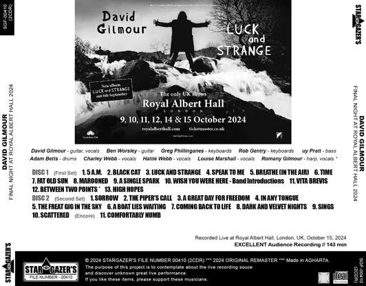 DAVID GILMOUR / FINAL NIGHT AT ROYAL ALBERT HALL 2024 (2CDR)