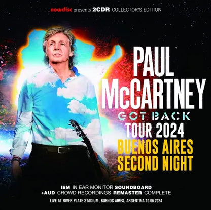 PAUL McCARTNEY / GOT BACK TOUR 2024 BUENOS AIRES SECONDA NOTTE (2CDR) IEM+AUD RIMASTER