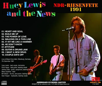 HUEY LEWIS AND THE NEWS / NDR-RIESENFETE 1991 Soundboard (1CDR)
