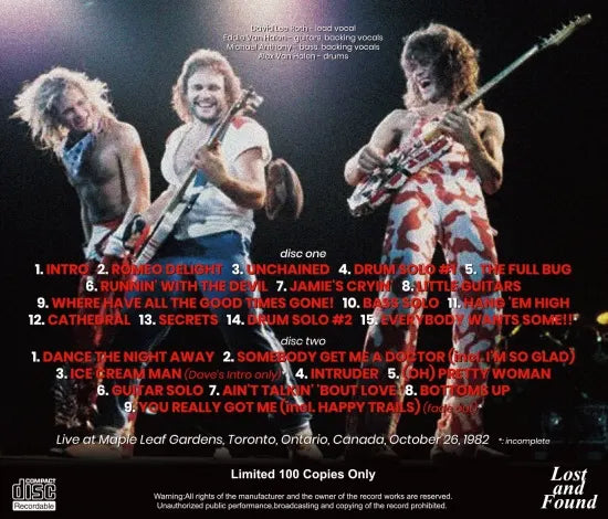 VAN HALEN / TORONTO 1982 CAJA DE SONIDO (2 CD)
