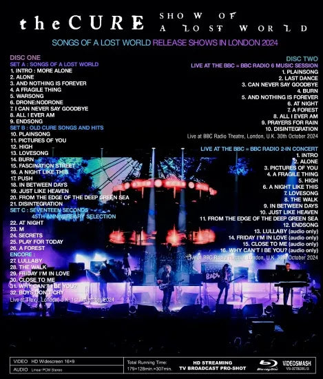THE CURE / SONGS OF A LOST WORLD CONCIERTOS DE LANZAMIENTO EN LONDRES 2024 (2 HABITACIONES)