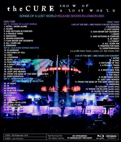 THE CURE / SONGS OF A LOST WORLD CONCIERTOS DE LANZAMIENTO EN LONDRES 2024 (2 HABITACIONES)