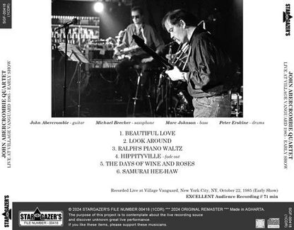 JOHN ABERCROMBIE QUARTET / LIVE AT VILLAGE VANGUARD 1985 EARLY SHOW (1CDR)