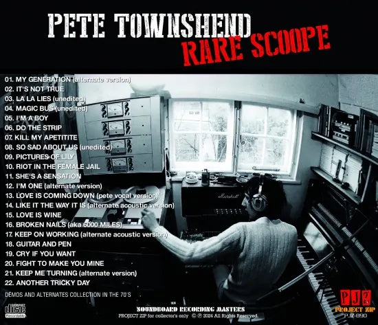 PETE TOWNSHEND / RARE SCOOP SOUNDBOARD (1CDR)
