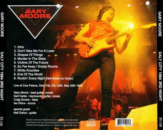 GARY MOORE / DALY CITY 1984 3RD NIGHT (1CDR)