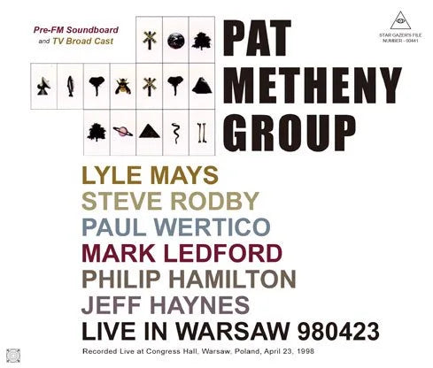 GRUPO PAT METHENY / EN DIRECTO EN VARSOVIA 980423 (2 CD + 1 DVD)