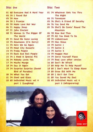 JOHN LENNON / UNFINISHED MUSIC FROM  '68-'80 (2CD HMC-BOOKLET)