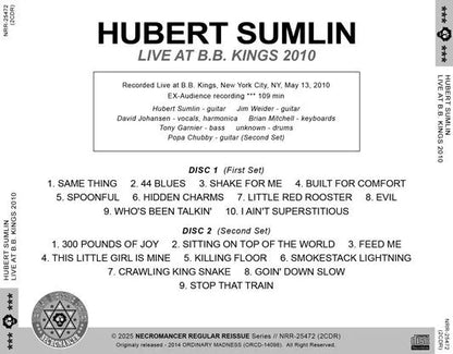 HUBERT SUMLIN / LIVE AT B.B. KINGS 2010 (2CDR)