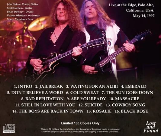 THIN LIZZY / PALO ALTO 1997 (1CDR)