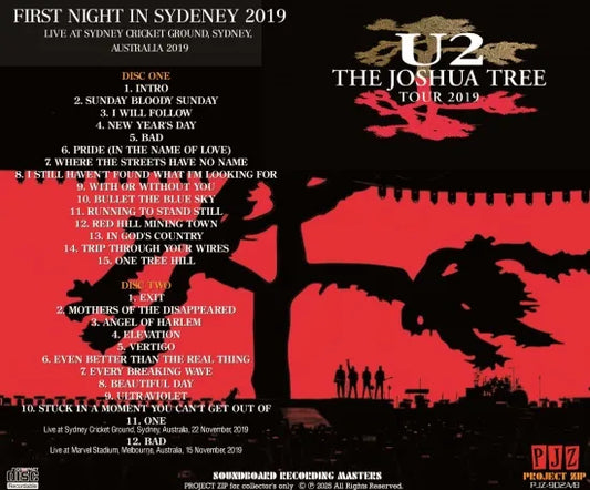 U2 / FIRST NIGHT IN SYDNEY 2019 (2CDR)