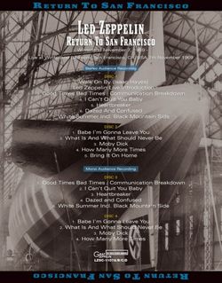 LED ZEPPELIN / RETURN TO SAN FRANCISCO WINTERLAND 1969 (4CD)