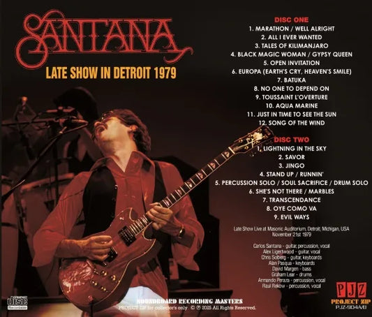 SANTANA / ÚLTIMO ESPECTÁCULO EN DETROIT 1979 (2 CD)
