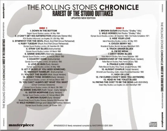 THE ROLLING STONES / CHRONICLE RAREST OF THE STUDIO OUTTAKES UPDATED NEW EDITION 2024 (2CD)