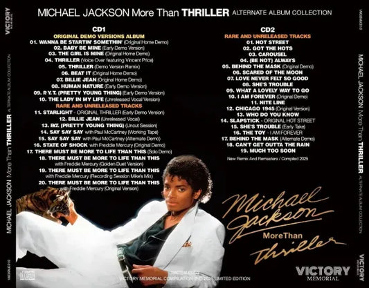 MICHAEL JACKSON / MÁS QUE "THRILLER" VERSIONES DEMO ORIGINALES + TEMAS RAROS E INÉDITOS (2 CD)