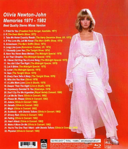 Olivia Newton-John / Memories 1971-1982 Mezclas estéreo de la mejor calidad Versión HD PRO-SHOT (1BDR)