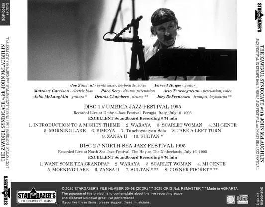 THE ZAWINUL SYNDICATE WITH JOHN McLAUGHLIN / JAZZ FESTIVAL IN EUROPE 1995 (2CDR)