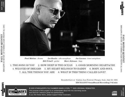 PAUL MOTIAN QUINTET / BROADWAY MUSIC AT UMBRIA JAZZ FESTIVAL 1995 (1CDR)